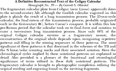 A Definitive Reconstructed Text of the Coligny Calendar